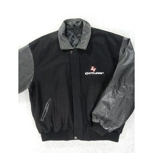 XFL Las Vegas Outlaws Vintage Rare Varsity‎ Football Jacket (Men's Large) Black